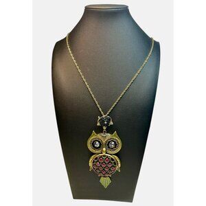 Betsey Johnson Vampire Slayer Critters Owl Necklace -268
